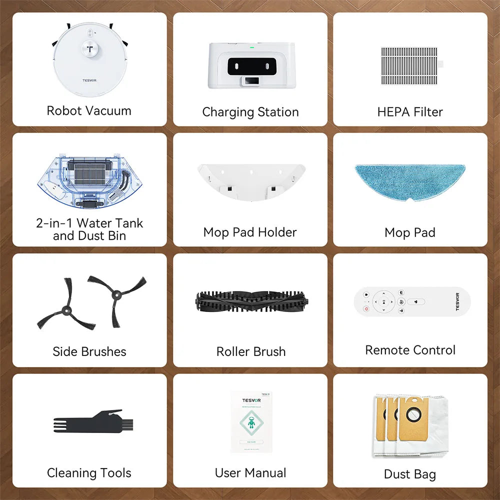 Robotický vysavač Tesvor S8 Max, 3v1 vysavač/zametání/mop