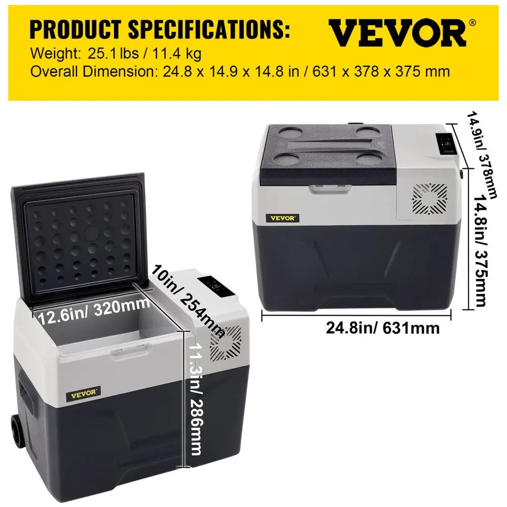 VEVOR Tragbarer kleiner Auto-Gefrierschrank