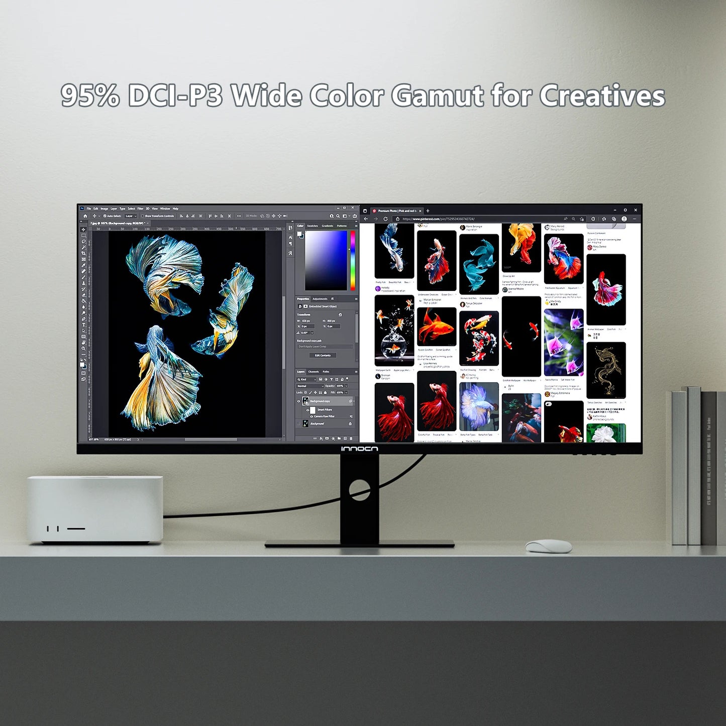 INNOCN 40C1R Ultrawide-Monitor 40" WQHD 3440 x 1440p 144Hz