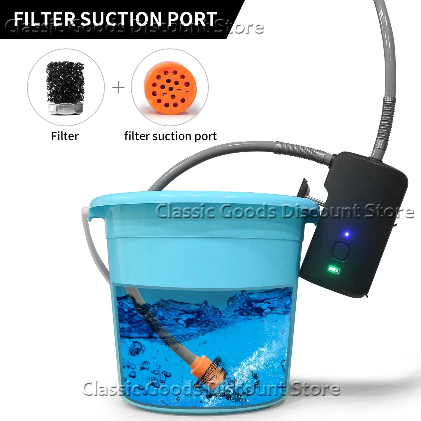 Přenosná kempingová sprcha s bateriovým napájením