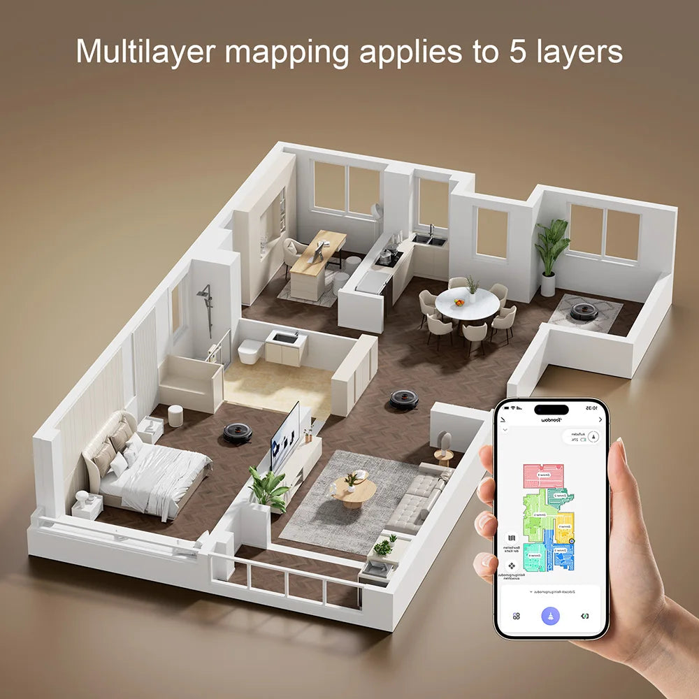 Teendow D10S MAX 2-in-1 Roboterstaubsauger und Wischmopp