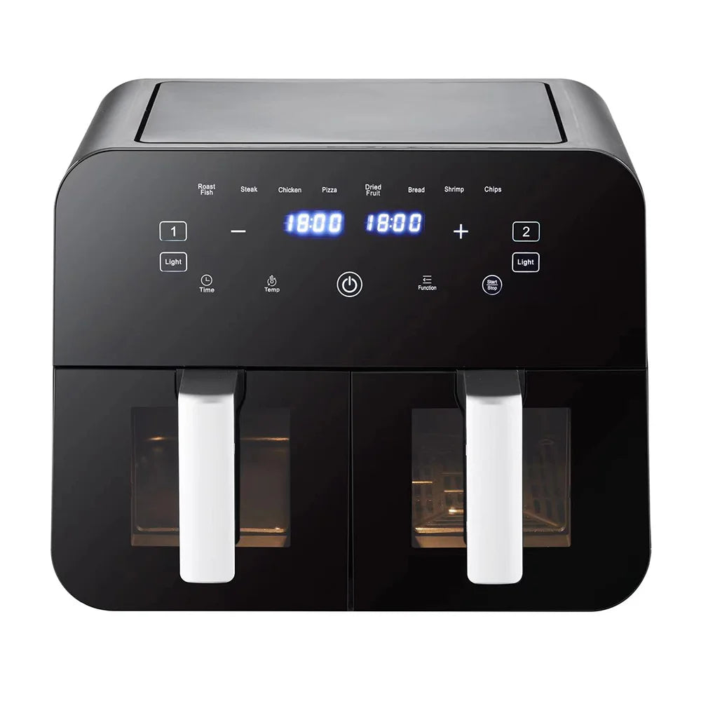 2400 W 9 l/1700 W 12 l/1350 W 10 l Heißluftfritteuse Multifunktions-Luftfritteuse Automatische Programme mit LED-Touchscreen Zeitschaltuhr