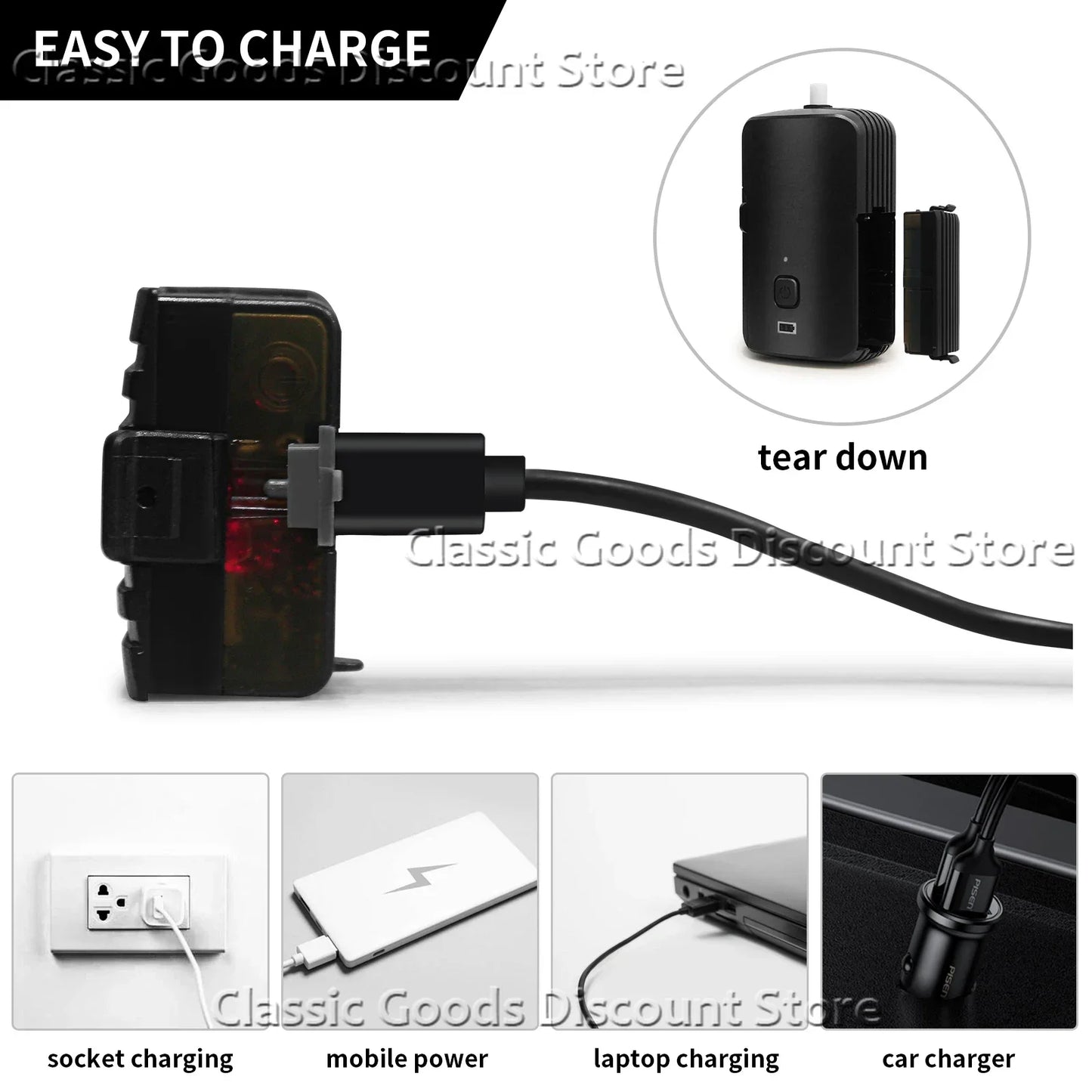 Přenosná kempingová sprcha s bateriovým napájením