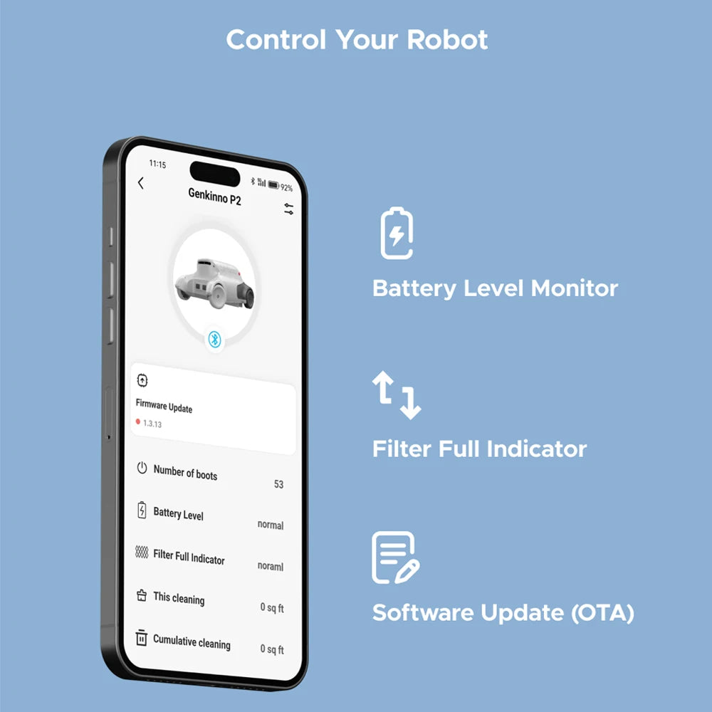 Genkinno P2 Akku-Pool-Staubsaugerroboter