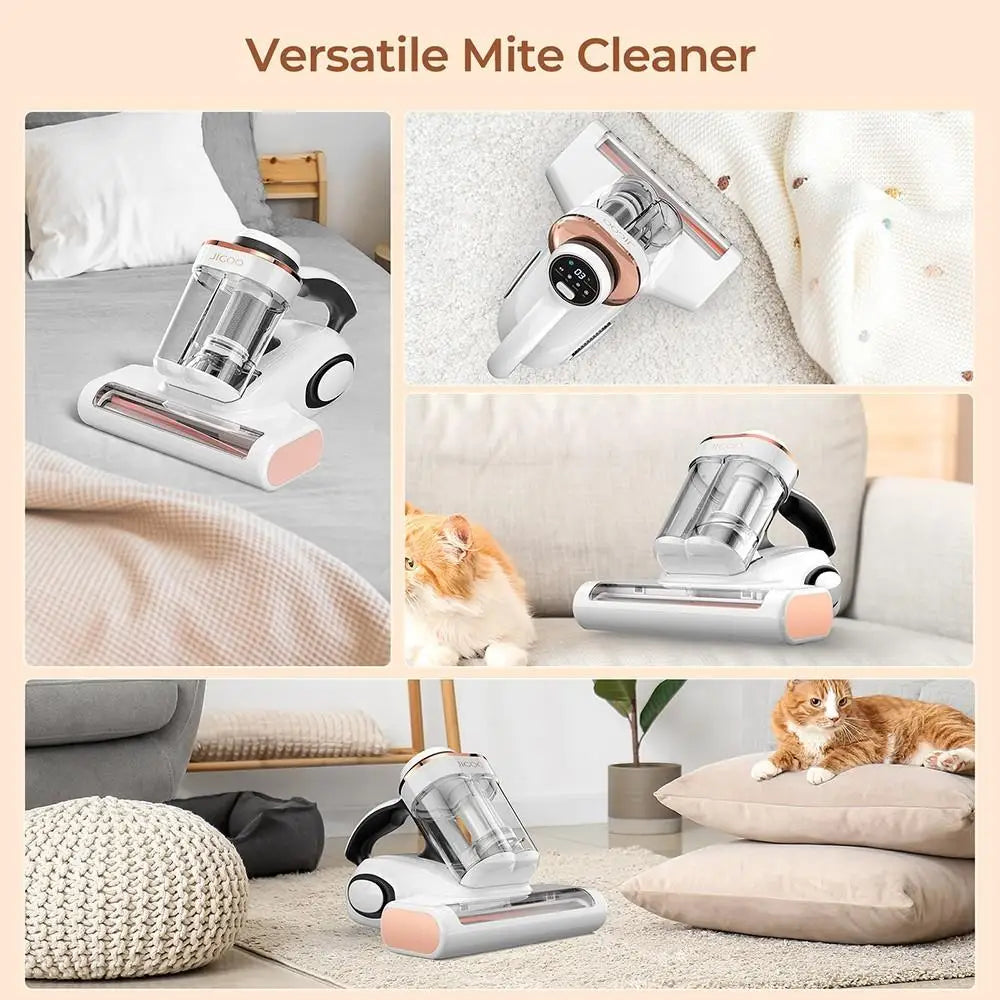 JIGOO J300 Dual-Cup Smart Mite Cleaner Bed Vacuum Cleaner