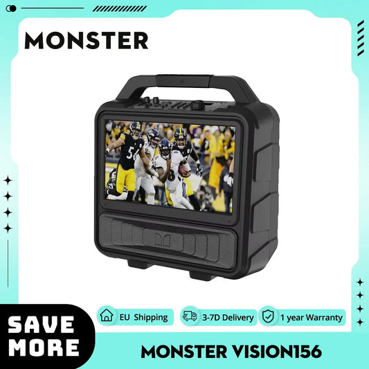 Monster Vision156 Bluetooth-Lautsprecher mit integriertem LCD-Fernseher